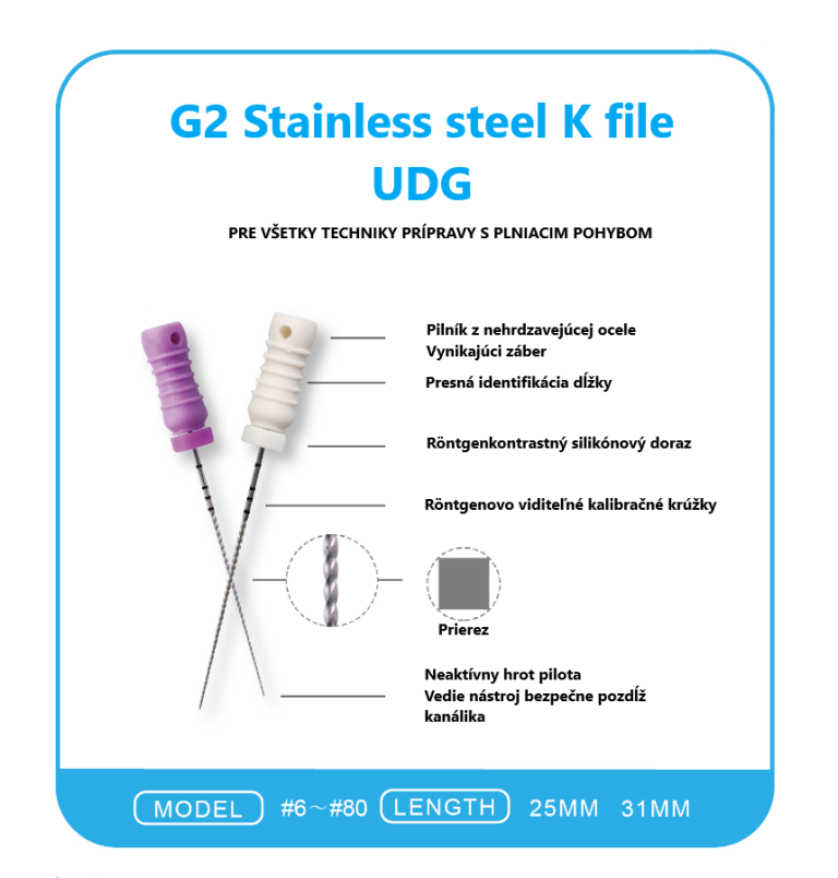 UDG K-file 25mm ISO 6 - 2027 2