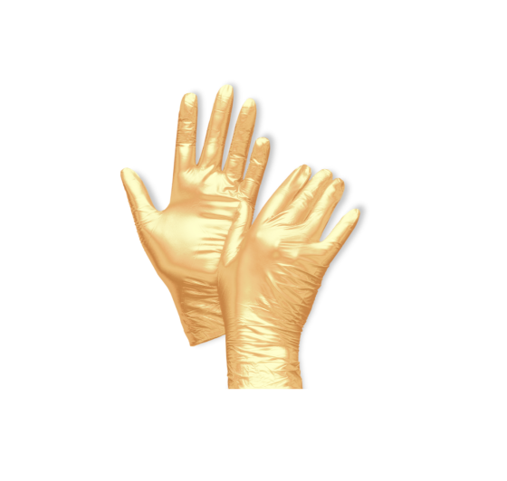 Nitrilové rukavice - perleťová zlatá UNIGLOVES - 2634 1