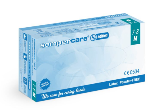 Sempercare edition - Latexové rukavice - Sempercare edition Maxilo Dental vysetrovacie rukavice XS S M L XL 1