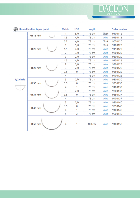 Šitie smi - Daclon - Daclon nylon SMI Maxilo Dental sitie nevstrebatelne HR 12 ihla 6