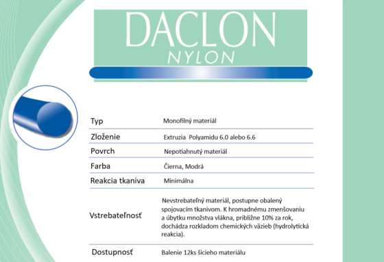 Šitie smi - Daclon - Daclon nylon SMI Maxilo Dental sitie nevstrebatelne ciena modra 4