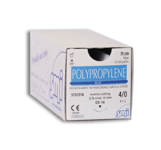 Šitie smi - Polypropylene - Polypropylene SMI Maxilo Dental sitie monofil modry DS 1