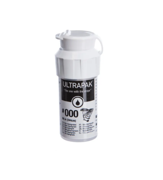 Ultrapak Ultradent - Ultrapak retrakcne vlakno c.000 cierne 244cm 1 2