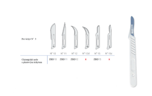 Stomatologické potreby, Dentálne pomôcky - Skalpel skalpelove cepielky SMI Maxilo Dental karbon TOP blade handle 4 91